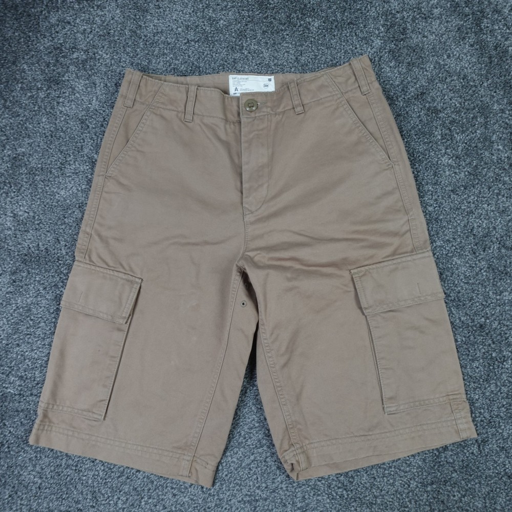 Gap Cargo Shorts Brown Khaki Size 30 W30 Men's Pockets Heavy Cotton