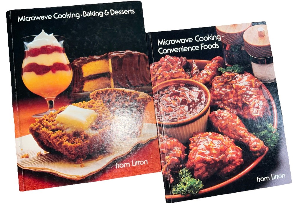 Litton Microwave Cooking Vol.8 & Baking Vol.4  Lot Of Two Books