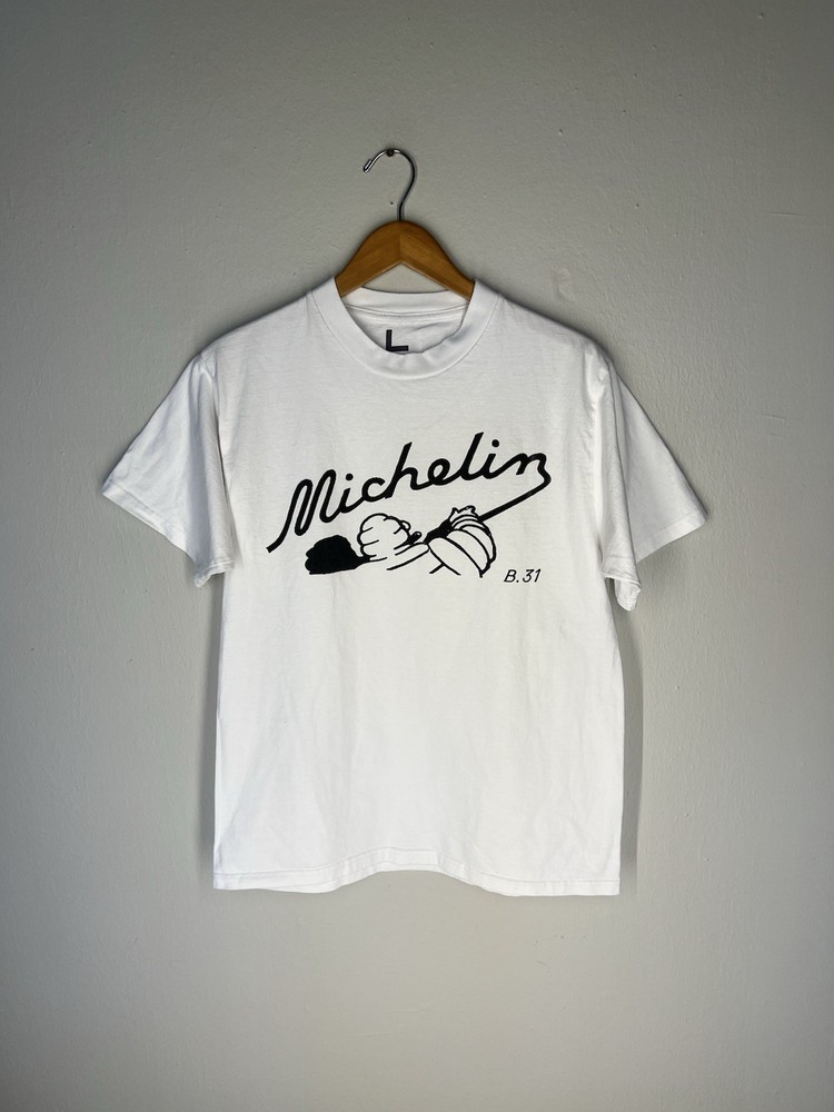 Y2K Official Michelin Vintage Style Graphic T-Shirt L White USA Made