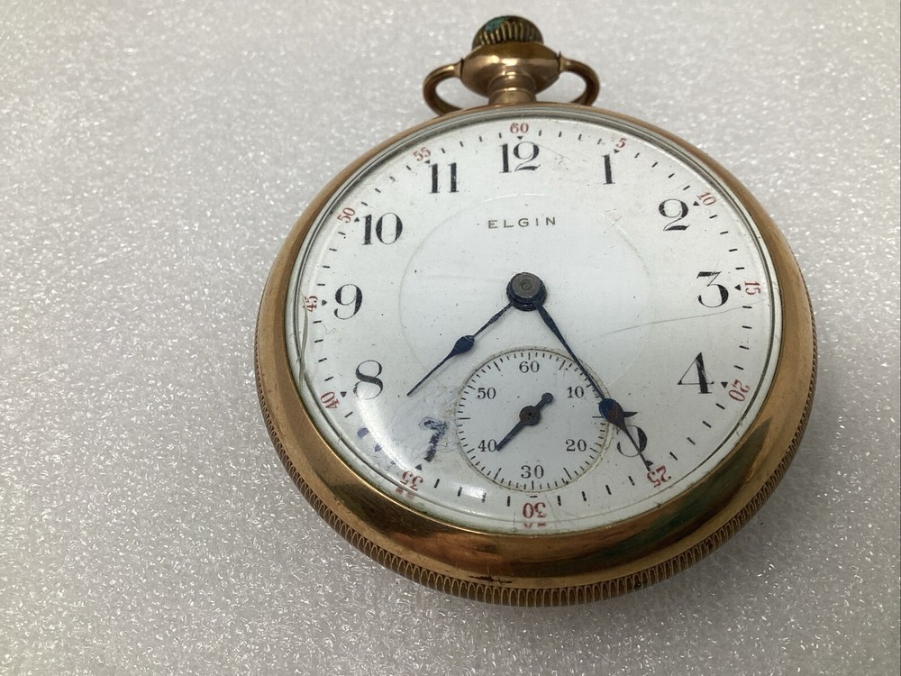 Vintage Elgin Gold Pocket Watch PW32 Running Condition