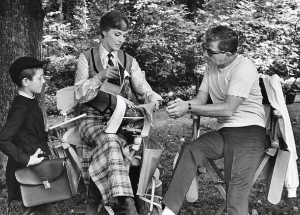Julie Andrews Blake Edwards at On Set of Darling Lillies in Paris - Old Photo