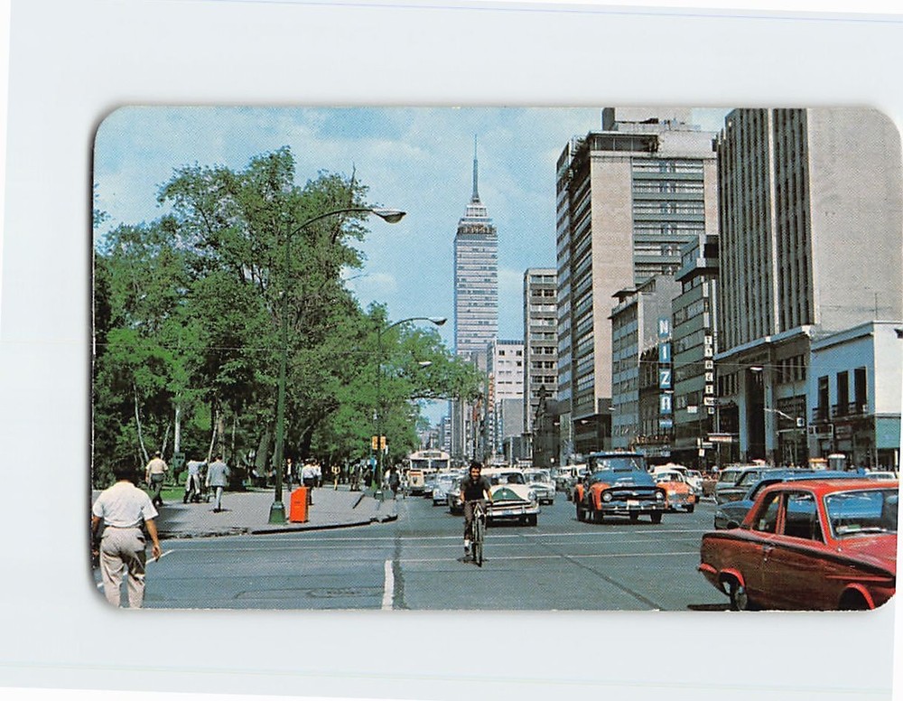 Postcard Juarez Ave. the Broadway of Mexico City Mexico
