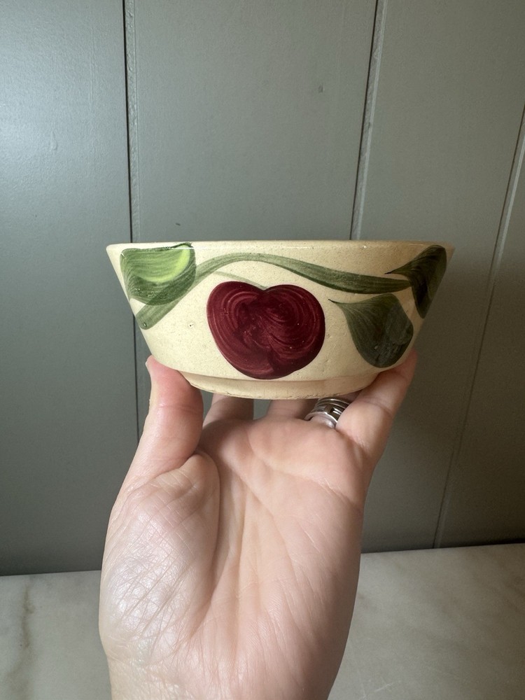 Vintage Watt Pottery Orchard Ware Apple CHIP N DIP Bowl # 120 5