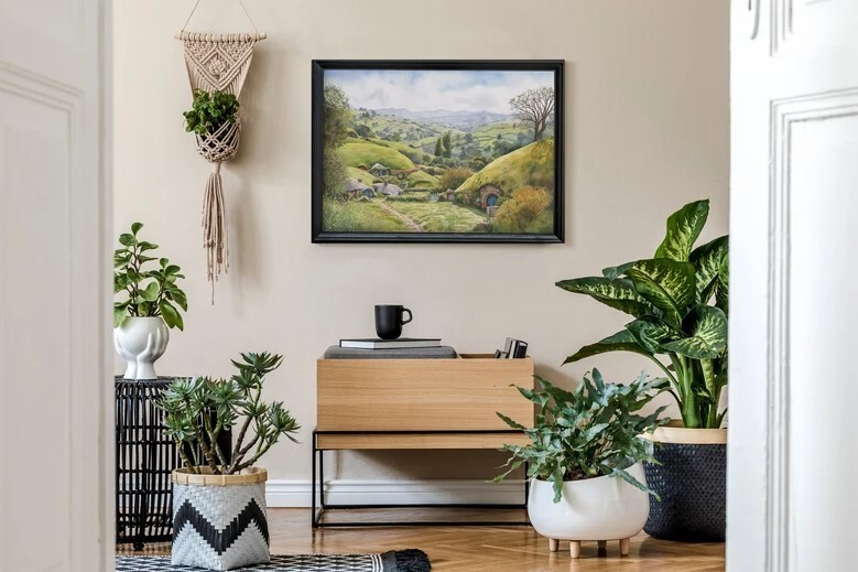 The Shire Painting, The Lord of the Rings Art, Fantasy Art