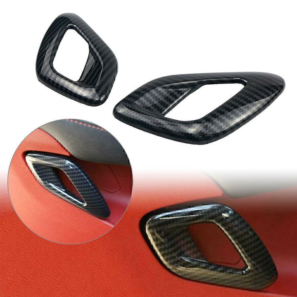 Inner Door Handle Cover Trim Accessories for Dodge Challenger 15-19 Carbon Fiber
