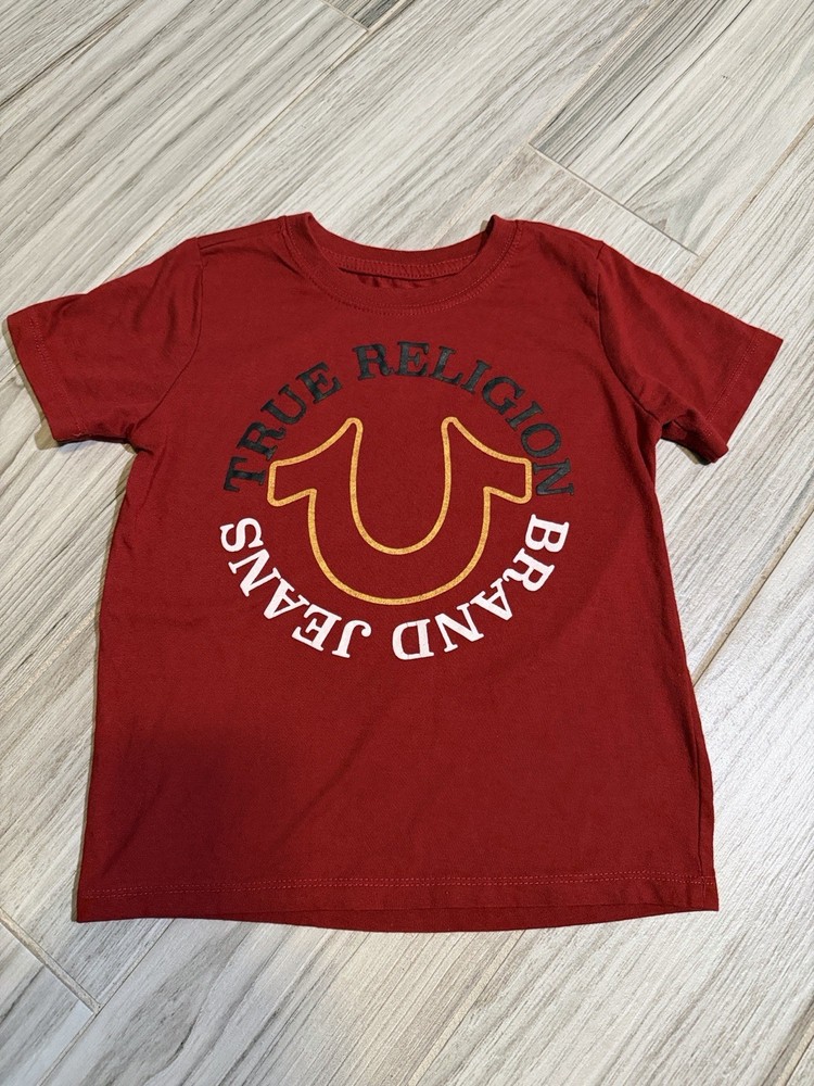 True Religion Boys Shirt Short Sleeve Red Size 6