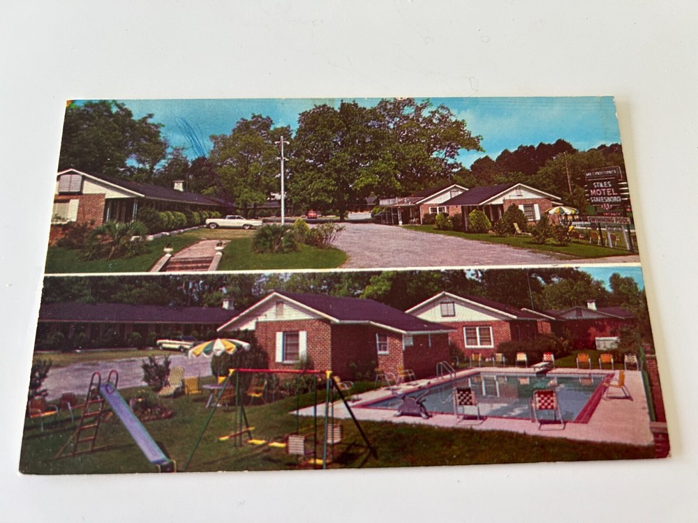 Stiles Motel Statesboro Georgia Postcard Main Street