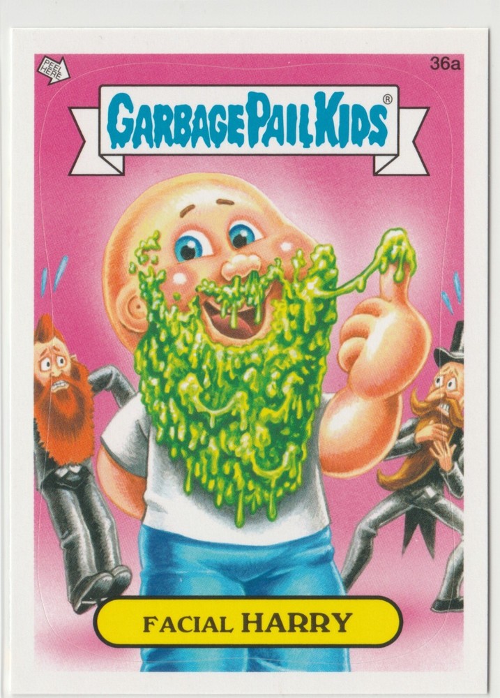 Vintage 2012 GPK Series 1 BNS1 Facial Harry #36a Garbage Pail Kids Card