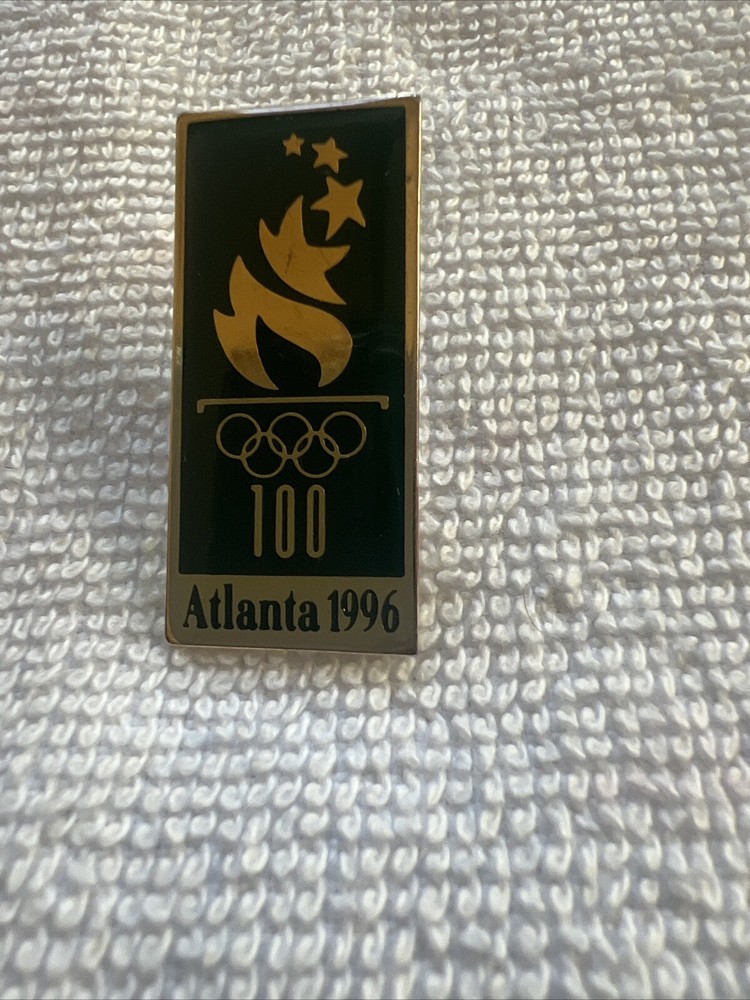 1996 Atlanta Georgia Olympics USA Olympic Torch Lapel Hat Pin Sports Pinback