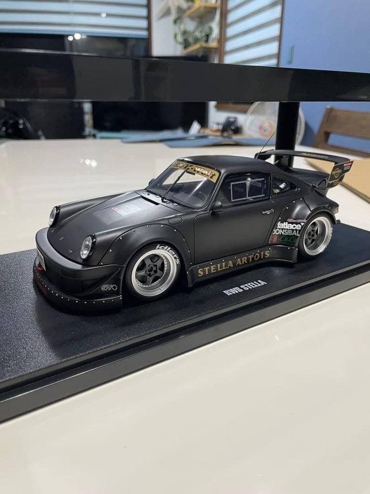 Kyosho GT Spirit RWB Porsche 911 930 Racing 1/18 Matte Black Model w/ Case