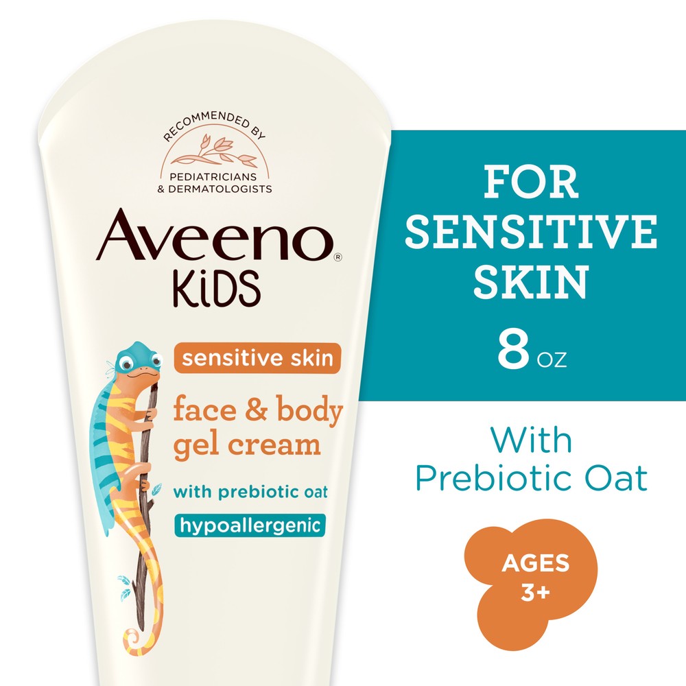Aveeno Kids: Sensitive Skin, Face & Body Gel Cream (8 oz)