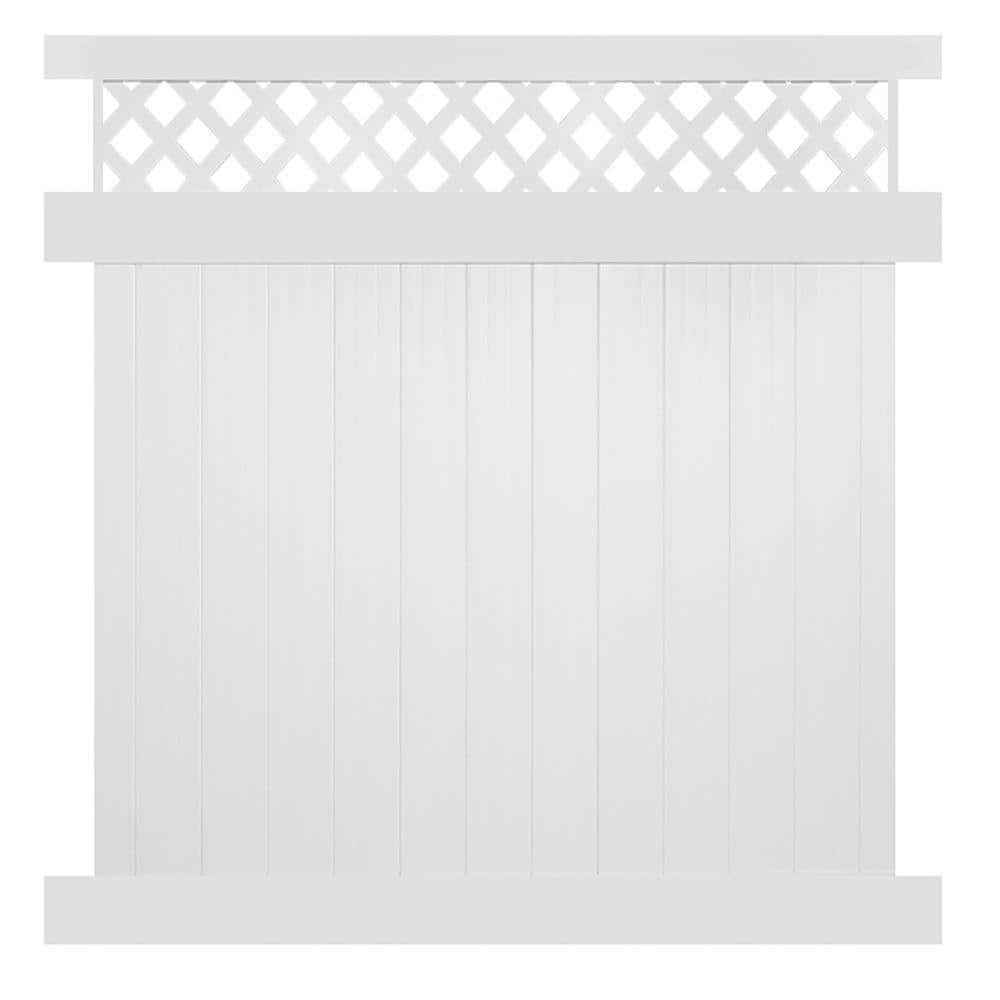 Ashton 7ft.Hx8ft.W White Vinyl Privacy Fence Panel Kit