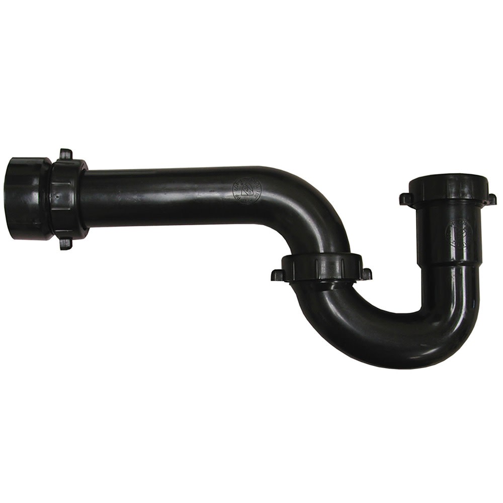 Jones Stephens P39032 1-1/2 ABS P-TRAP W/ SOLV WELD - Black