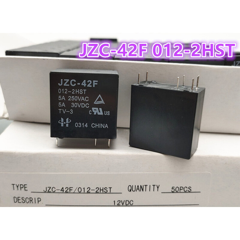 1Pc Power Relay 6Pins 5A 250VAC JZC-42F-012-2HST 12VDC