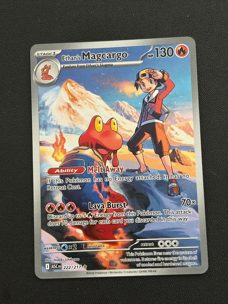 Ethan's Magcargo ME: Ascended Heroes 222/217 Pokemon TCG Holo