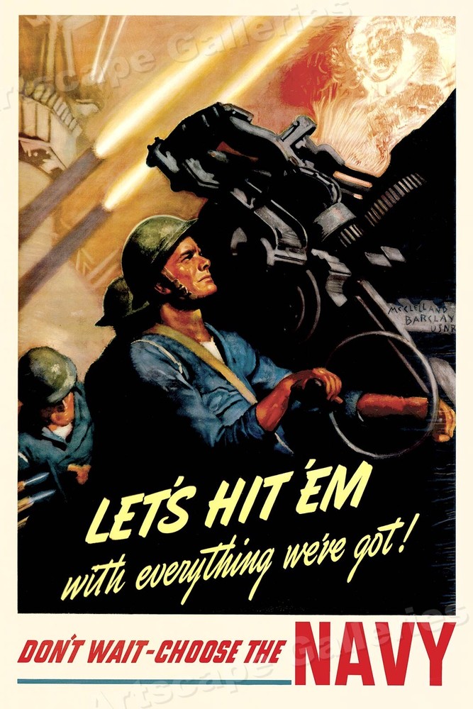 1942 WW2 Navy Poster 
