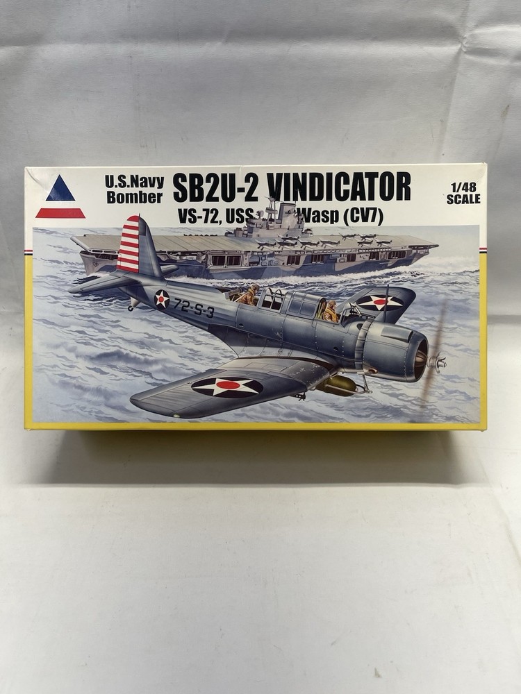 Accurate Miniatures 1/48 SB2U-2 Vindicator Model Kit USS Wasp - New Open Box.-image