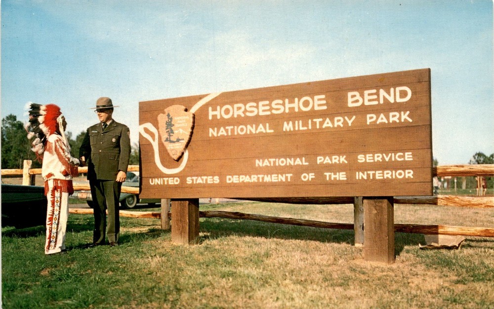 HORSESHOE BEND, NATIONAL MILITARY PARK, ALABAMA, ANDREW Postcard