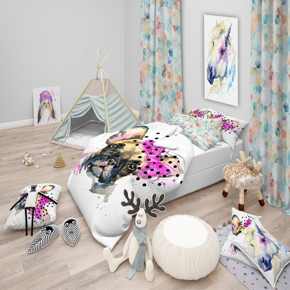 Designart 'Fashionable French Bulldog' Modern & Contemporary