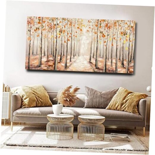 Colorful Forest Abstract Wall Art for Living Room Inch Tree 24x48 Forest 03-image