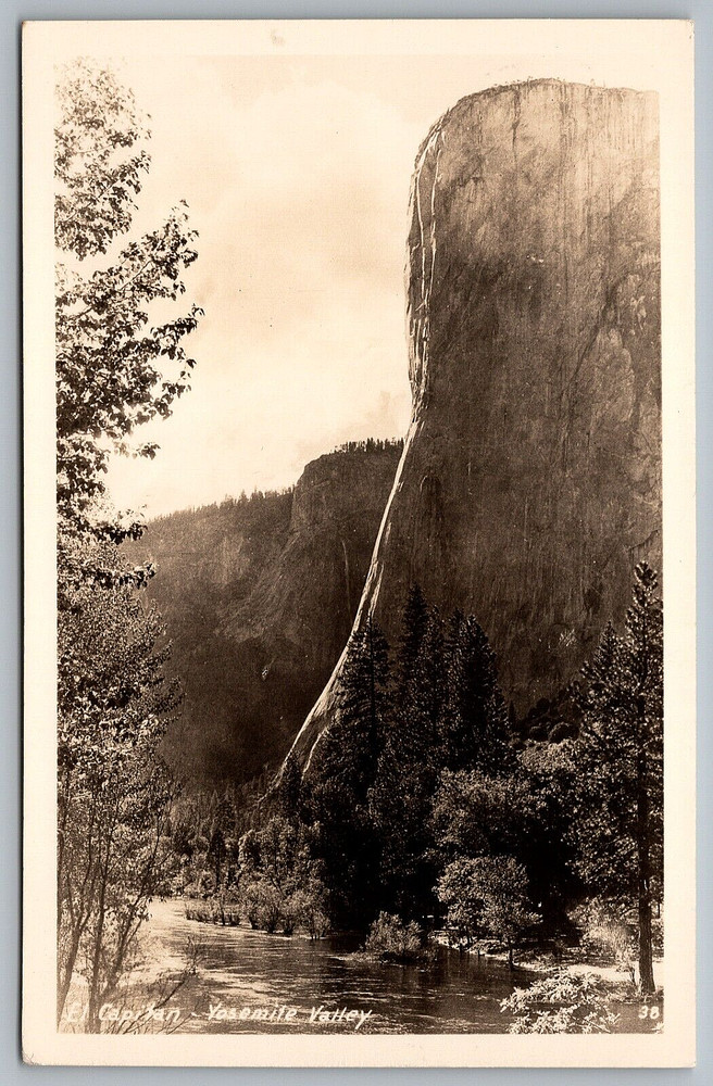 Postcard RPPC ,El Capitan In Yosemite Valley California Unposted Vintage