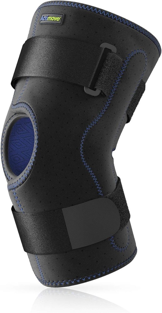 Actimove Knee Brace Wrap Around, Simple Hinges, Condyle Pads Large (Black)