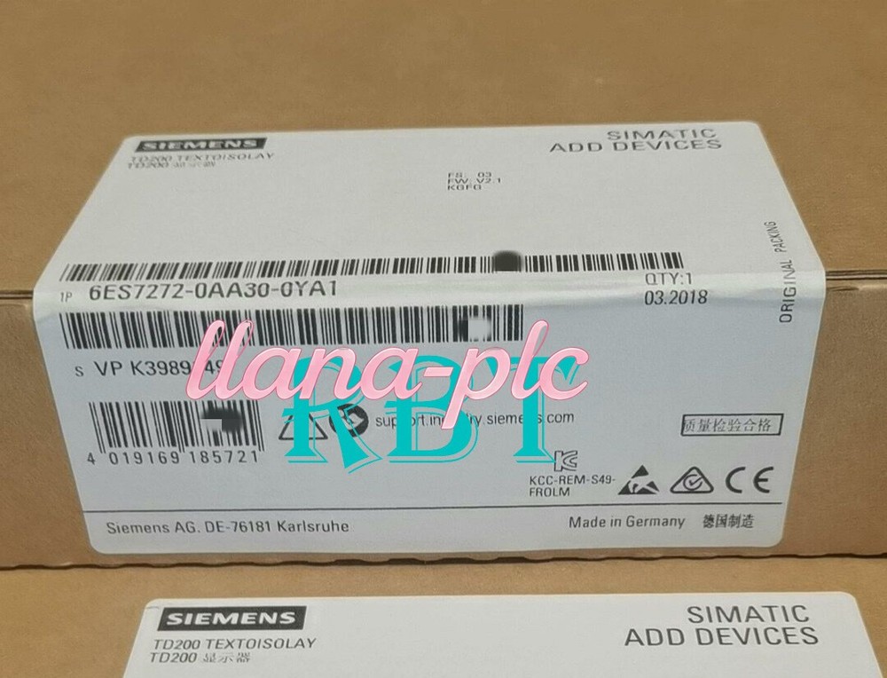 Siemens 6ES7 272-0AA30-0YA1 Programmable Logic Controller brand new