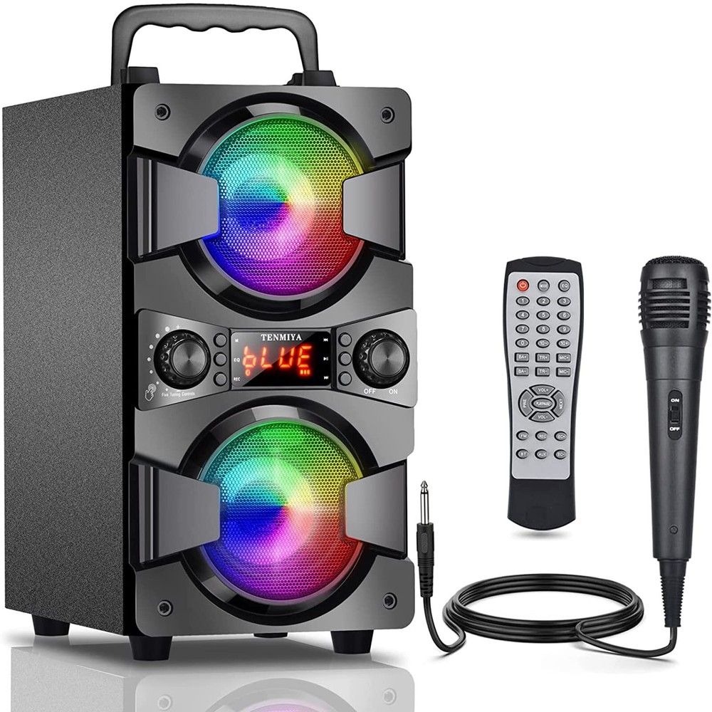 5Core Bluetooth Party Speaker 12 PA RGB Partybox Karaoke Machine 2 Wireless Mic