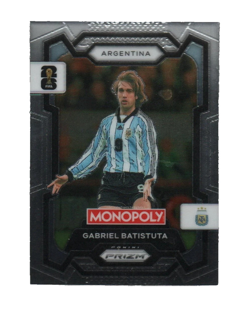 2026 Prizm Monopoly FIFA World Cup Soccer Gabriel Batistuta #4 Argentina