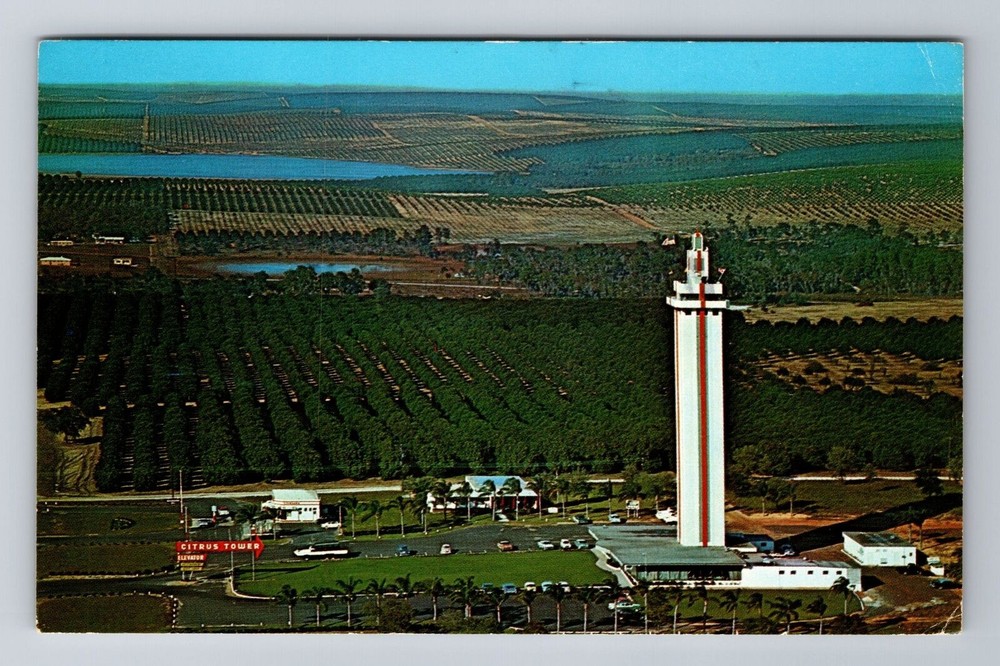 Clermont FL-Florida, Aerial View Citrus Tower, Vintage Souvenir Postcard