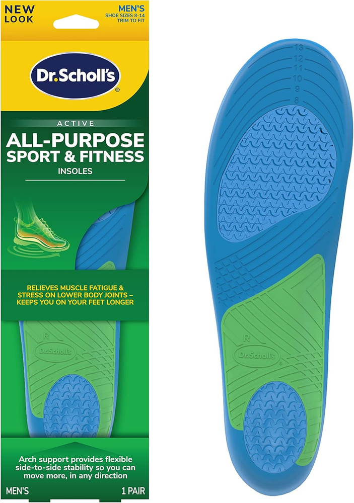 Dr Scholls Float on Air Comfort Insoles for Men Shoe Sizes 8 to 14 Blue