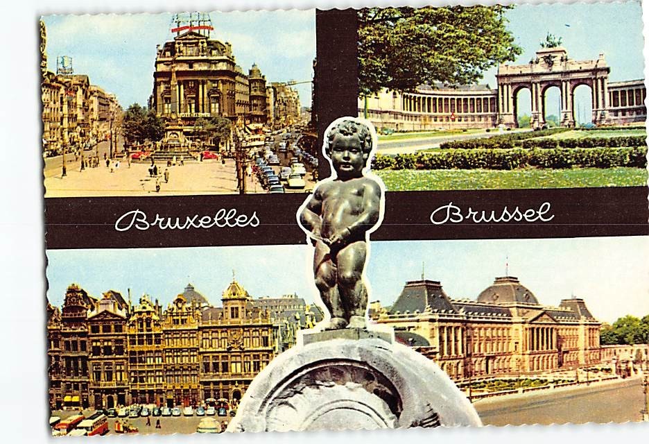 Postcard Souvenir From Brussels Belgium