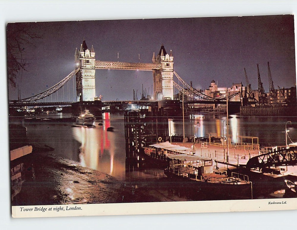 Postcard Tower Bridge at Night London England