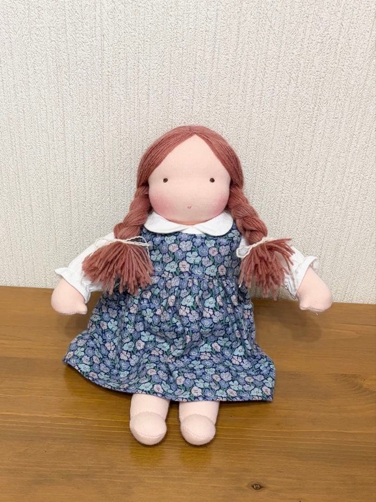 Waldorf Doll 30cm with Liberty Jumper Soft Cotton & Wool Used