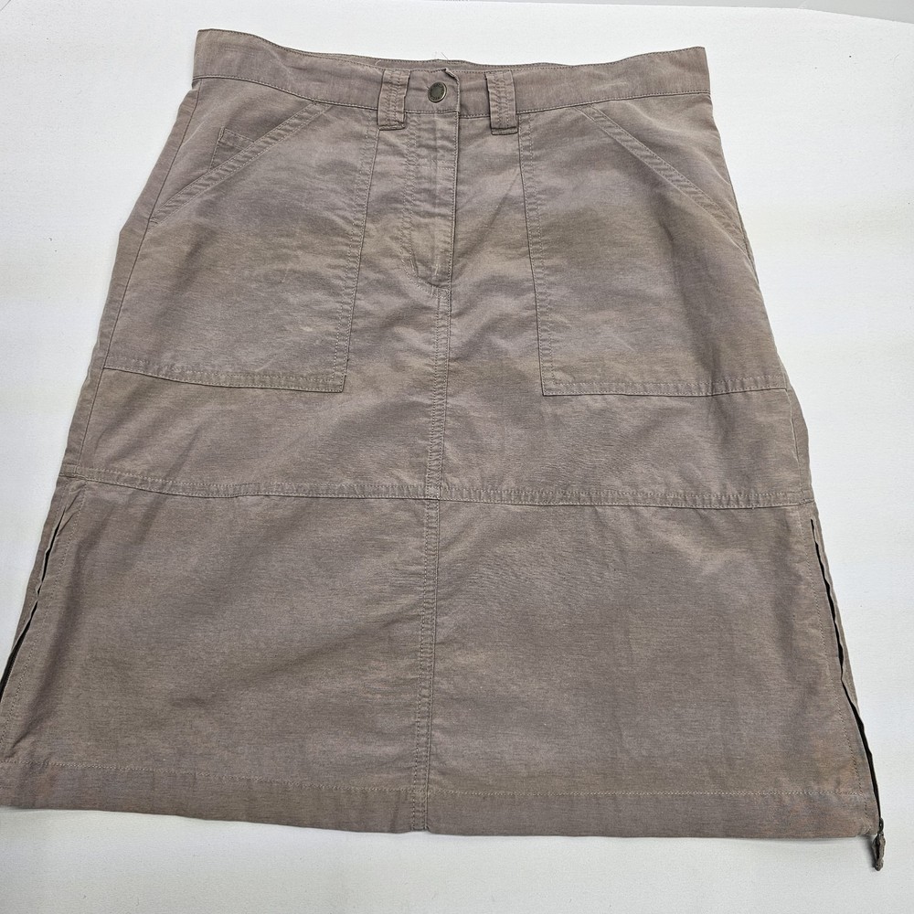 Woolrich Women's Skirt Size 6 Gray Cargo Pockets Zip Hem Outdoor