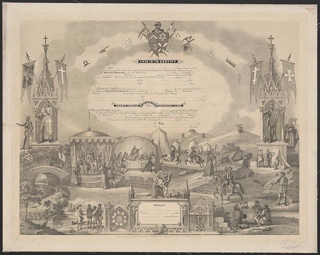 Photo:[Knight's Templar certificate]