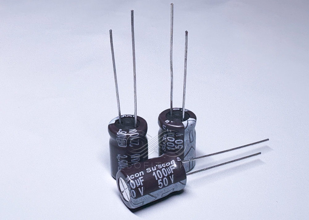 20X HG Suscon 100uF 50V 8x12 Radial Capacitor Low Impedance High Frequency 7kHr