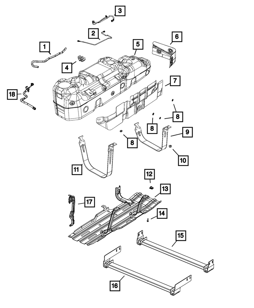 Genuine Mopar Fuel Tank 68549021AA