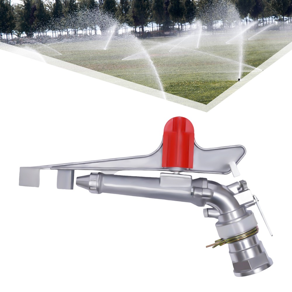 2'' Irrigation Spray Gun Sprinkler Gun Large 360°Adjustable Impact Area Water