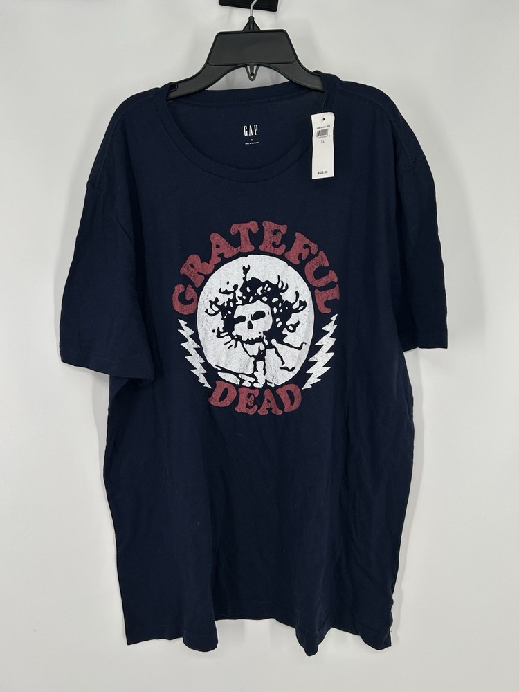 Gap Grateful Dead Skull Jerry Garcia Graphic Tee Short Sleeve T Shirt Mens XL