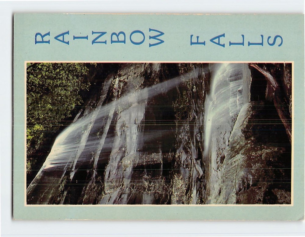 Postcard Rainbow Falls Great Smoky Mountains National Park Tennessee USA