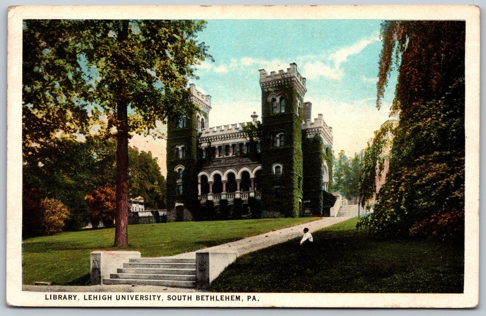 Library Lehigh University South Bethlehem Pennsylvania ANTIQUE Postcard 9312