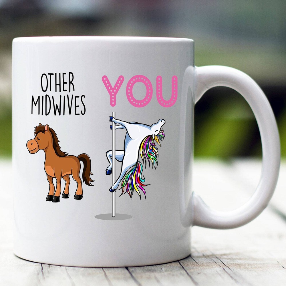 Funny Unicorn Midwife Gift Coffee Mug for Midwives
