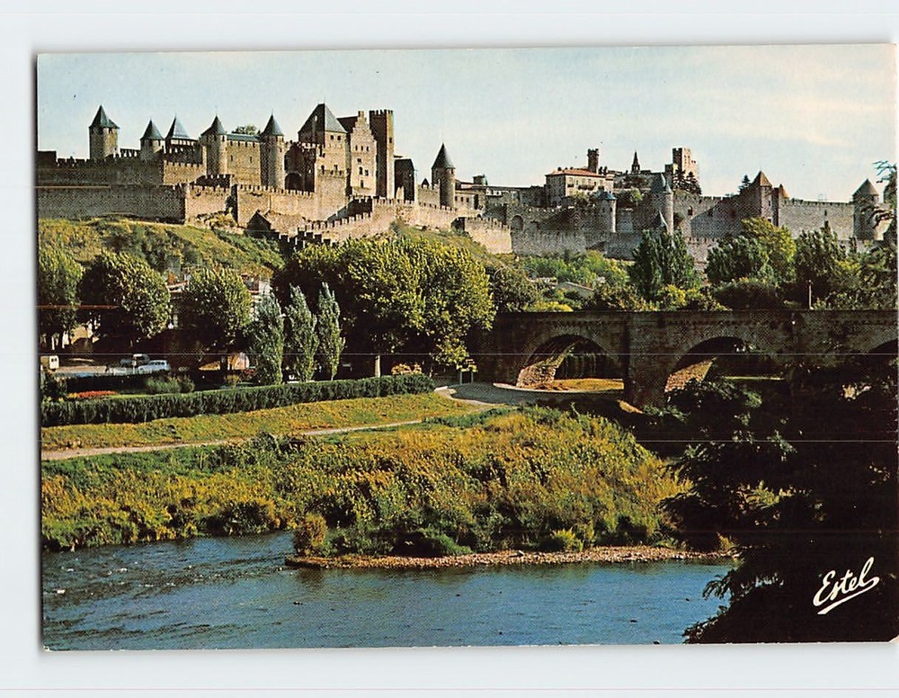 Postcard Panoramic View Carcassonne France