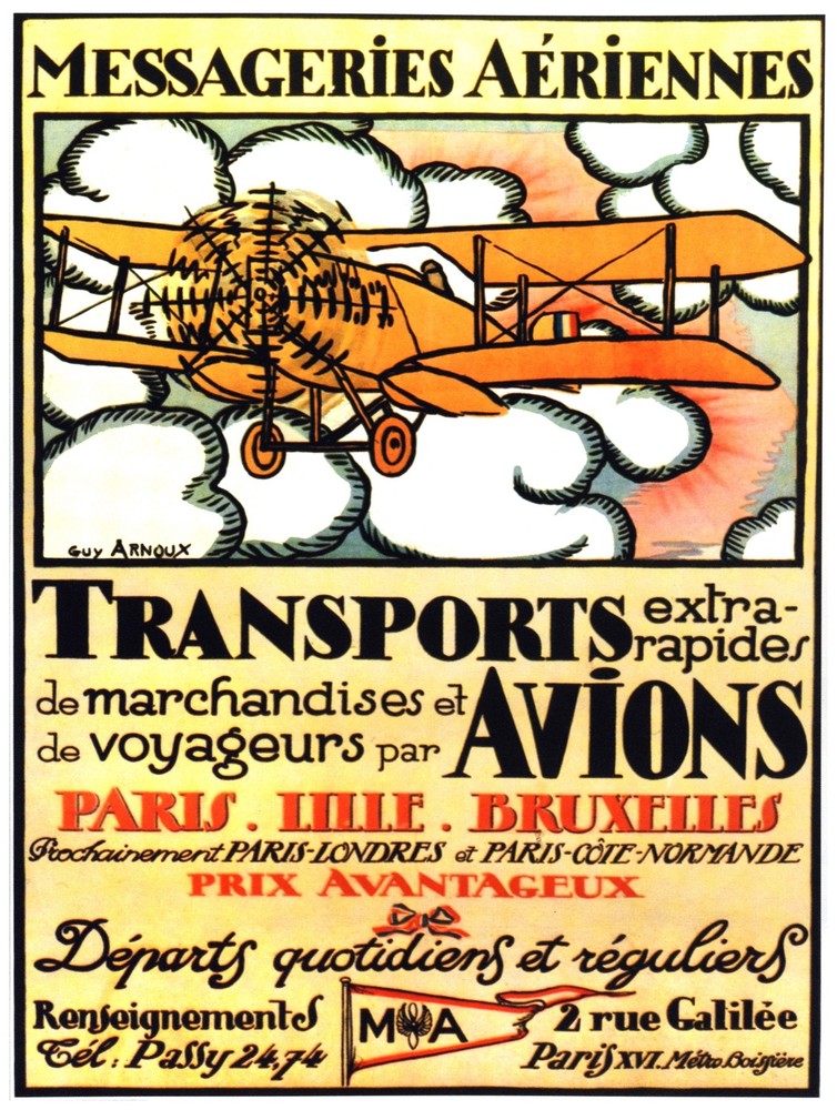 Decor Travel Poster.Fine Graphic Art Design.French Biplan.Aviation Wall Art.658