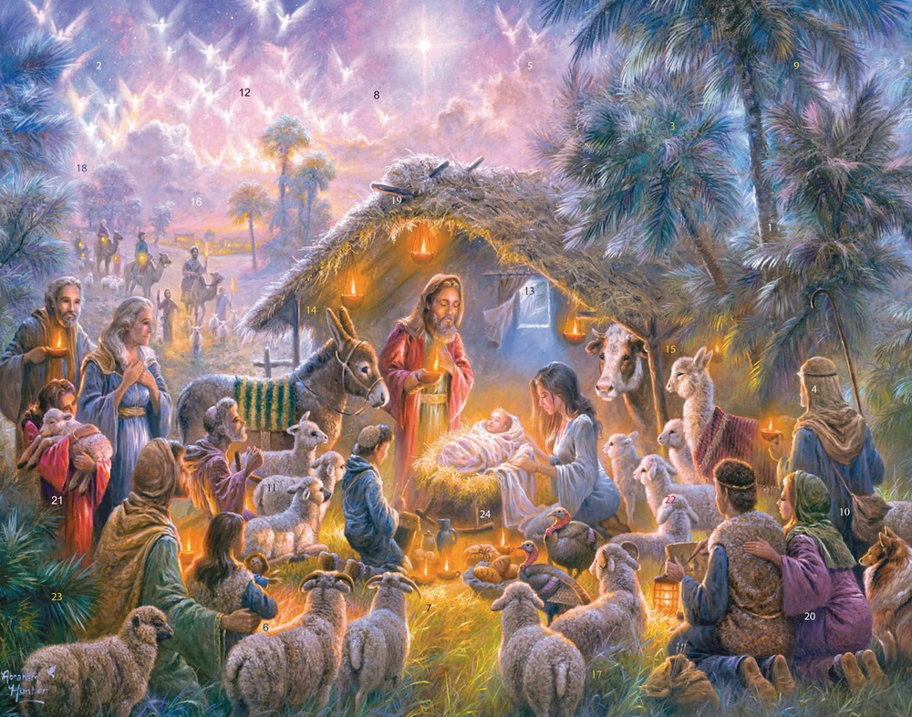 Light of the World Advent Calendar (Countdown to Christmas) with Nativity Story