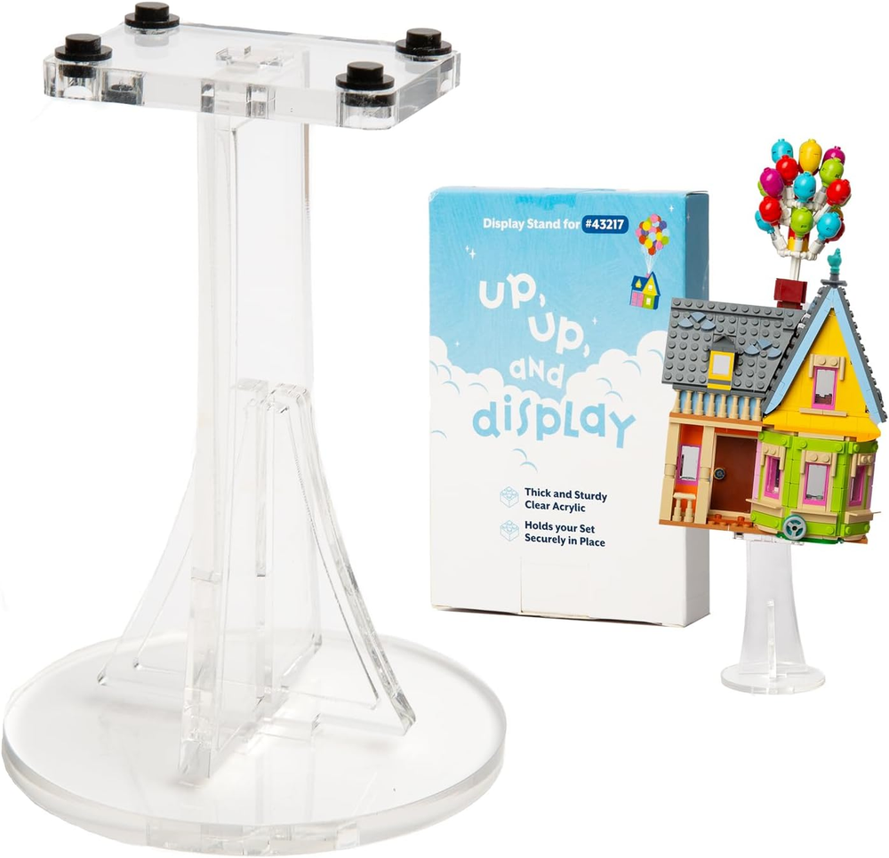 Acrylic Display Stand - Compatible with Lego up House 43217 - 4.5 X 2.9 in Clear