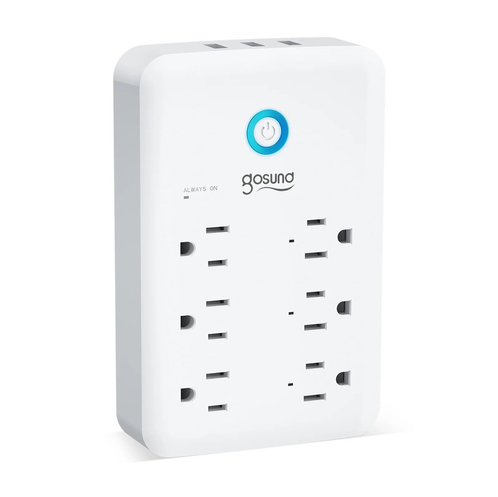 Smart Plug Outlet Extender, USB Wall Charger with 3 Individual Smart Outlets