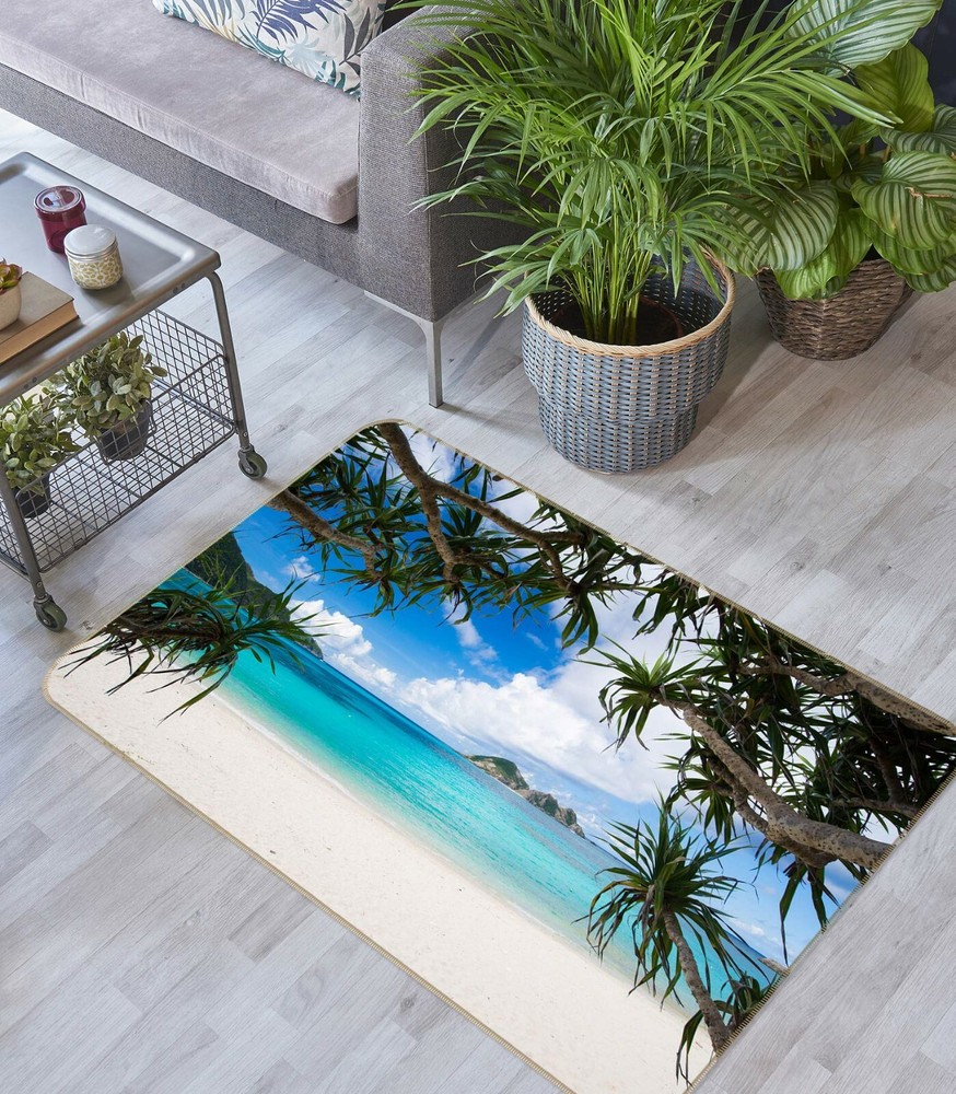 3D Beach Forest ZHUC5963 Game Non Slip Carpet Mat Photo Carpet Zoe