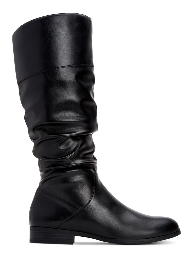 STYLE & COMPANY Womens Black Padded Kelimae Round Toe Block Heel Riding Boot 8 M